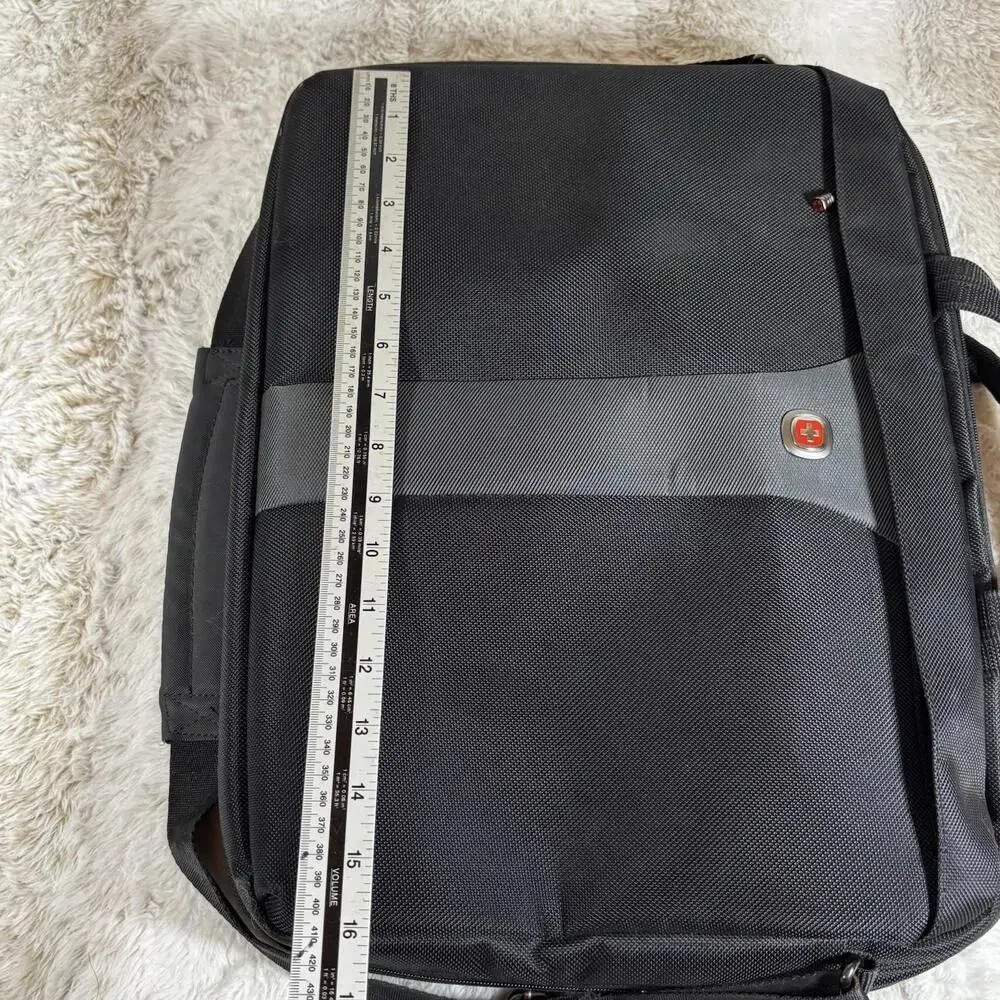 Wenger SwissGear Laptop Briefcase Messenger Bag Black Gray TSA Checkpoint